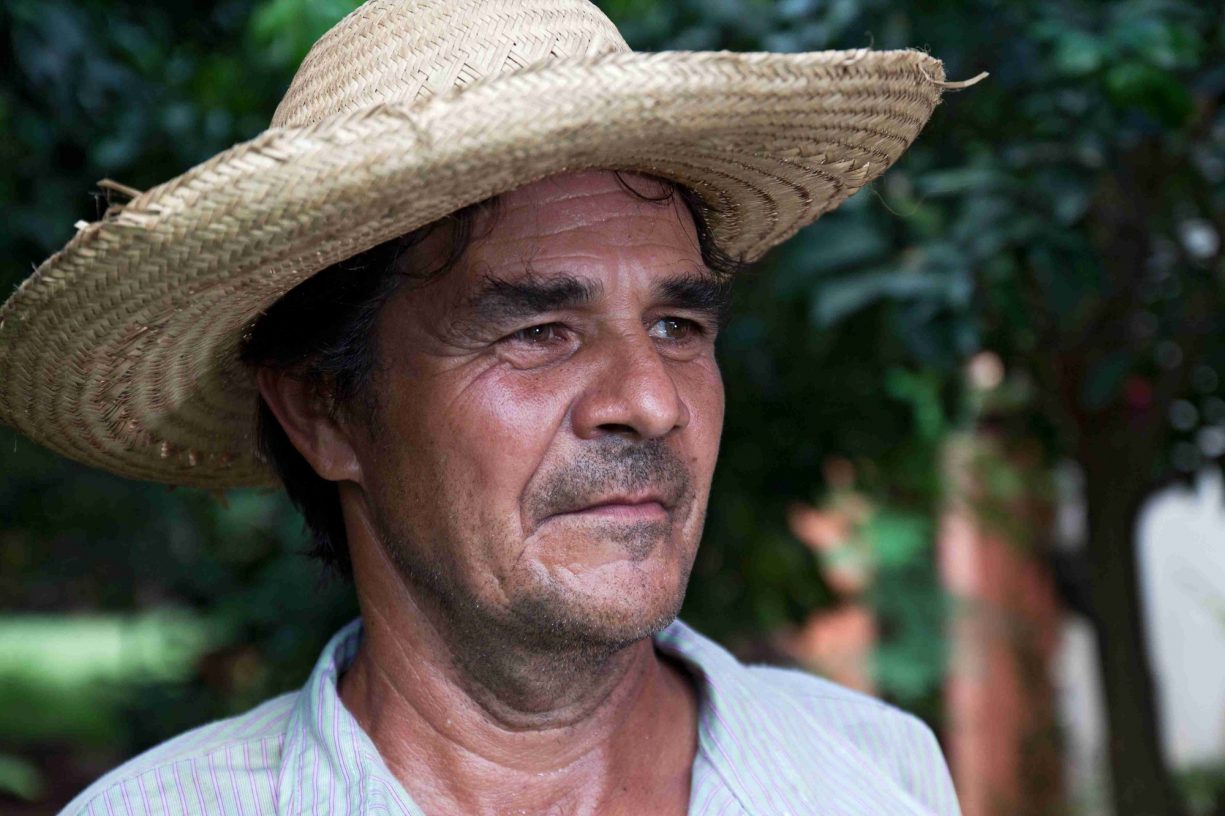 Portrait of a sugar cane farmer at a Fairtrade certified cooperative in Paraguay.