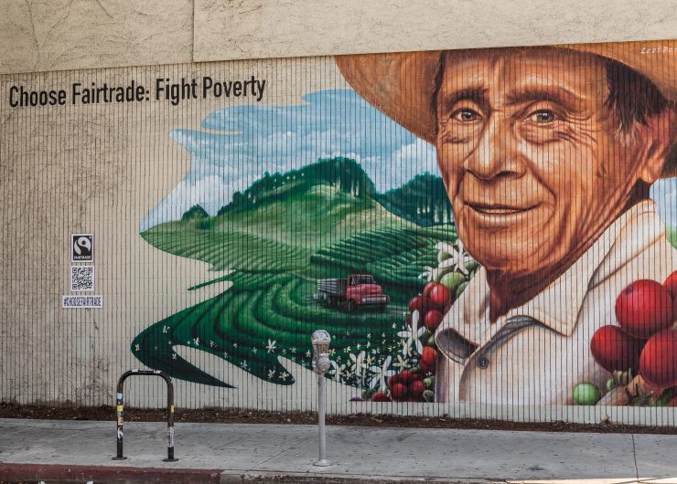 Los Angeles Fairtrade mural of Segundo Alejandro Guerrero Mondragón by Levi Ponce