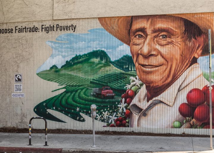 Los Angeles Fairtrade mural of Segundo Alejandro Guerrero Mondragón by Levi Ponce