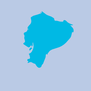 Ecuador map silhouette
