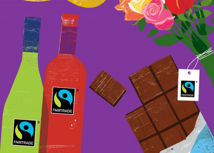 Fairtrade Valentine's Day illustration