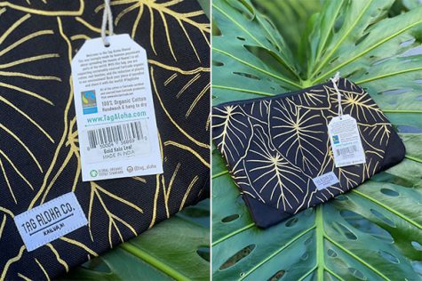 Tag Aloha bag with Fairtrade Cotton Mark hang tag