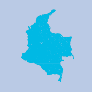 Colombia map silhouette
