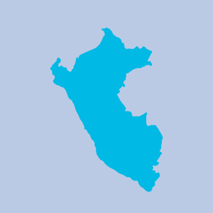 Peru map silhouette