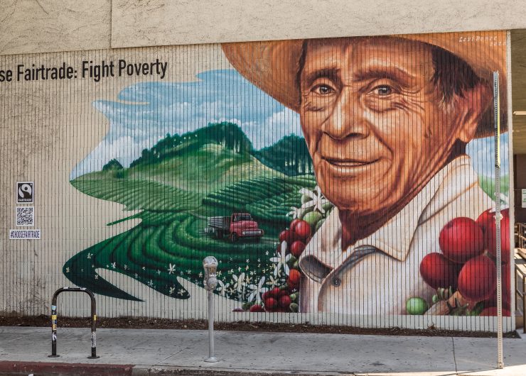 Los Angeles Fairtrade mural of Segundo Alejandro Guerrero Mondragón by Levi Ponce